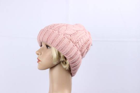 Head Start cashmere cable fleece lined beanie pink STYLE : HS4844PNK